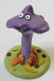 champignon couleur pied bleu